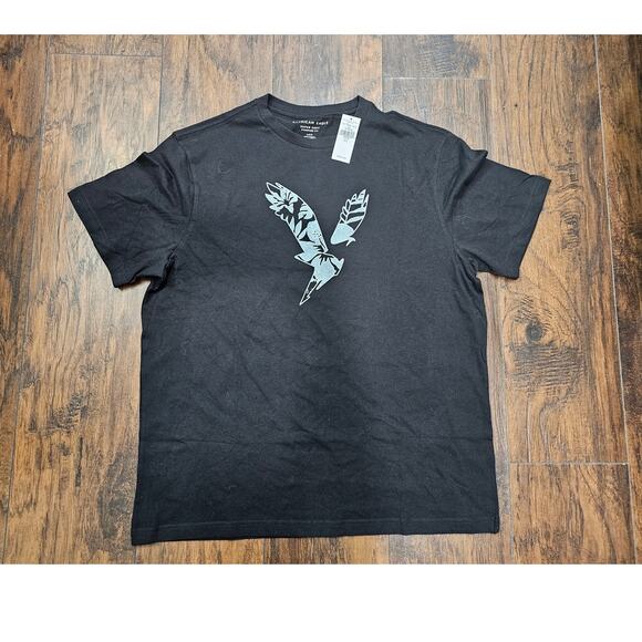 American Eagle Black Super Soft Tee - Men's Size Large - Picture 2 of 5